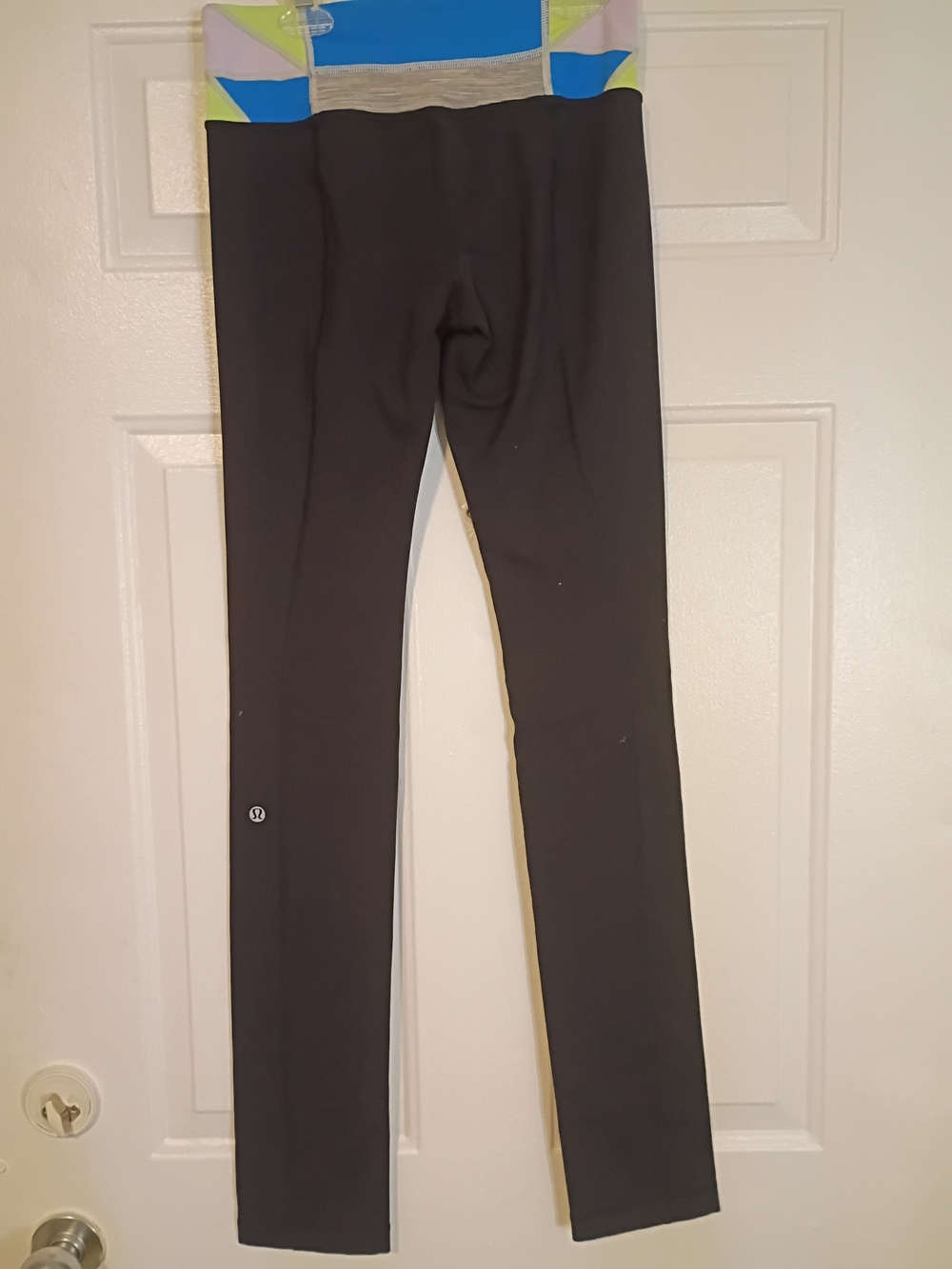 lululemon athletica Black Jogger Leggings with Multi-Color Waistband